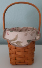 Longaberger 2002 Basket w/Liner Protector American Cancer Society Swing Handle picture