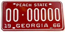St Valentines Hugs Georgia 1966 Sample License Plate Vintage Decor Collector picture
