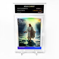 JESUS CHRIST Walking on Water Art Card 2024 GleeBeeCo Holo Faith #JSWL-L /25 picture