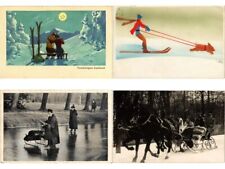 WINTERSPORT INCL. SKIING 30 Vintage Postcards pre-1940 (L5983) picture