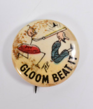Vintage C. 1890's Hassan Cigarette Gloom Beat It Pinback Tobacco Advertising picture