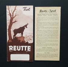 Original 1960 Reutte-Tyrol, Austria BROCHURE And INSERT ~ Europe  picture