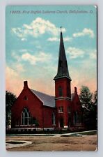 Bellefontaine OH-Ohio, First English Lutheran Church, Antique Vintage Postcard picture