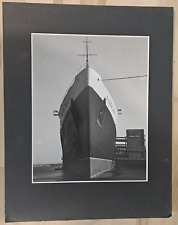 DOCKED HUGE QUEEN MARY CRUISE SHIP PHOTOGRAPHY BILL ORENSTEIN 1970s Photo Y 418 picture