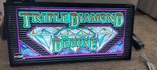 Triple Diamond Deluxe lighted illuminated Framed Belly Glass battery operated picture