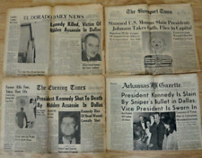 1963 President Kennedy JFK Assassination Newspaper Lot Johnson picture