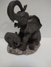 elephant statue home decor mama elephant and baby picture