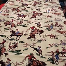 Vintage 50s Ranch Cowboy Western Country Pioneer Round Up By Moda Fabrics picture