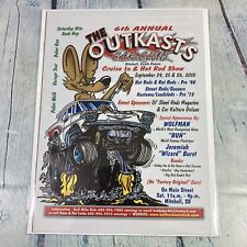 2010 Print Ad Outkasts Car Club Hot Rod Show Cartoon Art Magazine Page Paper picture