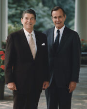 40th President RONALD REAGAN and GEORGE BUSH Glossy 8x10 Photo 1981 Poster Print picture