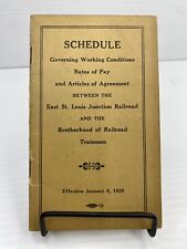 1920 Schedule Agreement East St Louis Junction RR & Brotherhood of Railroad Trai picture