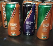  Mountain Dew Kickstart 1-Grape Full 7- Orange Citrus Cans Discontinued picture