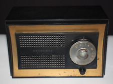 Vintage 1950s Sylvania 511B Tube Radio Tabletop Black and Gold Not Working picture