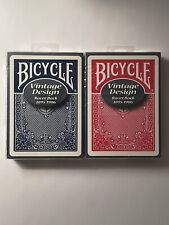Bicycle RACER BACK Vintage Design Series Limited Edition#1. OHIO Made 1st Print picture