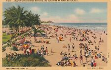 C1940s Miami Beach Fla.,Mid Winter Bathing, Horace Mann Stamp, a287 picture