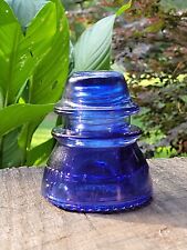 Glass Insulator Cobalt Blue Hemingray 42 Colorized Decorative Glass Great Cond picture