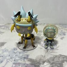 Lot Of 2 Funko POP Animation Rick and Morty Wasp Rick #663 And Mini Figure Rick picture