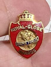 Vintage 10K Gold Pin Royal Liverpool Guards Semper Fidelis Red Enamel picture