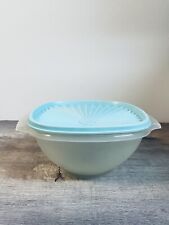 Vintage Tupperware 7” Servalier Bowl 838-15 w/ Lid Aqua Blue picture