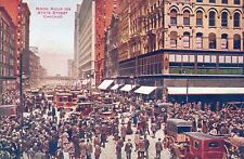 CHICAGO IL - Noon Hour On State Street Postcard - 1913 picture