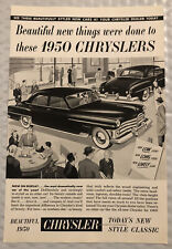 Vintage 1950 Chrysler Original Print Ad Full Page - Beautiful New Things picture