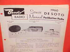 1960 DESOTO FIREFLITE ADVENTURER BENDIX AM RADIO SERVICE SHOP MANUAL BROCHURE 2 picture