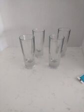 4 Vintage Mid-Century Modern Italy Gumps Tall Brunch Clear Glasses Highball 7” picture
