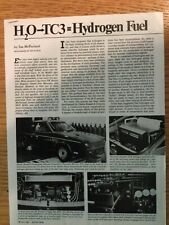 ENG34 Article H2O   TC3 = Hydrogen Fuel SLX Generator Jul 1982 3 page picture