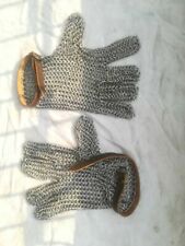 New Chainmail 6 mm Butted Gauntlet Pair Glove Armor  CH021 picture