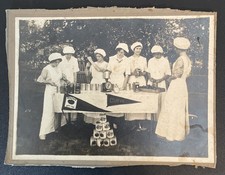 Photo Young Women Girls Canning Demonstration Home Economics Education 1920s picture