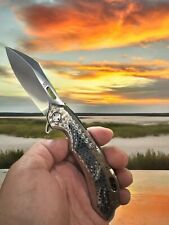 Olamic Cutlery Wayfarer 247 Titanium Knife Folder Satin Blade S90V Cutlass #103C picture