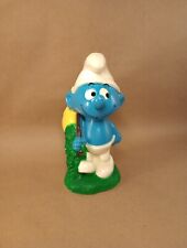 Vintage Danara Smurf Bank 7 1/2 Inches Tall - With Stopper Coin Bank Piggy Bank  picture