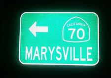 MARYSVILLE, California Highway 70 route road sign 12