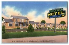 c1940's Englewood Motel & Restaurant Cottages Greenville Virginia VA Postcard picture