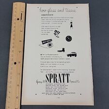 Vtg 1949 Print Ad George Spratt Optical How Glass and Eye Tissue Cooperate picture