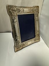 Vintage Italian Sterling Silver Floral Picture Frame 5.25 X 3.75 Inches picture