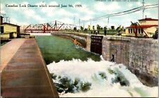 CANADIAN LOCK DISASTER 1909 POSTCARD POSTED 1909 picture