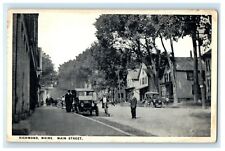 c1916 Main Street Scene, Richmond, Maine Vintage Posted Postcard  picture