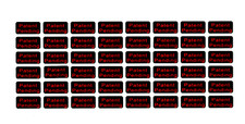 Patent Pending Stickers | red text | size: 1" x .5" | 48 decals per order picture