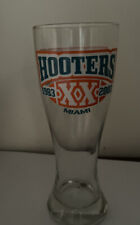 HOOTERS 1983-2003 XX MIAMI  LOGO  9.5 IN. BEER GLASS  NICE SOUVENIR picture
