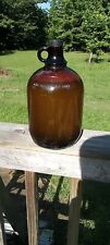 Vintage Duraglas One Gallon Jug Brown Amber Glass Embossed Collectible picture