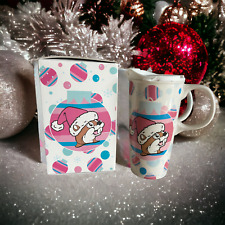 Buc-ee's Buc-ee Beaver Bucees 17 Oz. Christmas Pink Ceramic Coffee Travel Mug picture