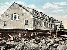 TE Lithograph Postcard Summit House Mt. Washington New Hampshire Color Tinted picture