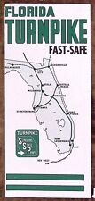 1960s FLORIDA TURNPIKE SUNSHINE STATE PARKWAY FOLD OUT TRAVE BROCHURE MAP Z3754 picture
