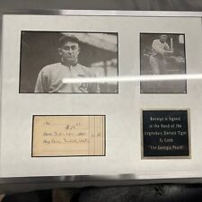Ty Cobb handwritten water bill  1935 (P) picture