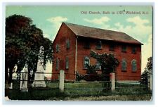 1913 Old Church, Built In 1707 Wickford Rhode Island RI Posted Antique Postcard picture
