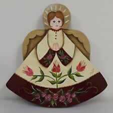 Christmas Peace Angel Tole Painting Floral Wall Art Plaque picture