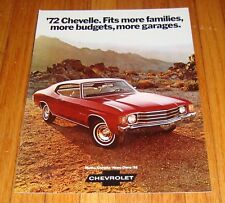 Original 1972 Chevrolet Chevelle Sales Brochure Catalog SS Heavy Chevy Malibu picture