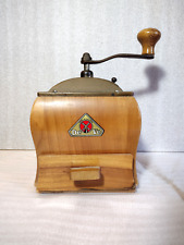 Vintage DeVe DE VE Wood & Copper Coffee Spice Grinder Made in Holland picture