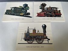 Vintage Cities Service Steam Locomotives Railroad Trains Prints Nursery Art picture